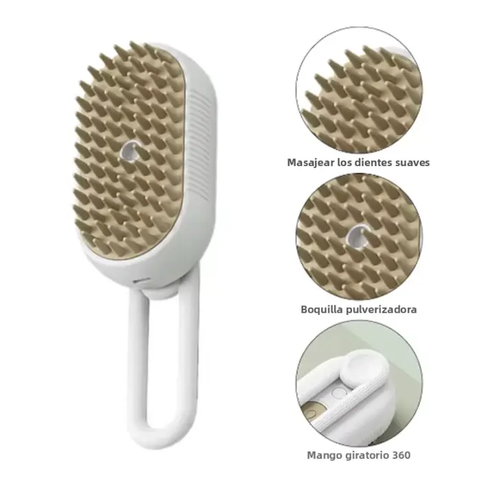 Cepillo De Baño Para Perros Y Gatos Con Spray Anti-Deslizamiento Cepillo De Pelaje Para Mascotas Eliminador De Pelo Plástico - 1
