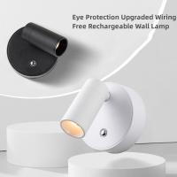 Luz De Pared LED Recargable Por Tipo-C Luz De Lectura Sin Cable Para Dormitorio Luz De Noche Magnética Para El Hogar - details 0