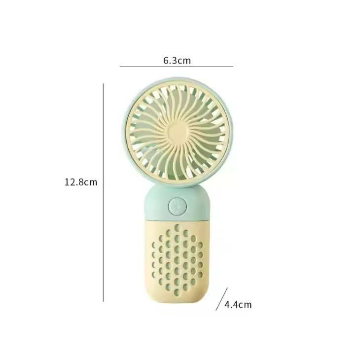 PORCHEDDU Ventilador de carga portátil para estudiantes, minicentrador USB pequeño de bolsillo con dibujos animados, novedad de 2024 - 1