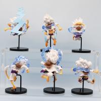 Set De 6 Figuras De Acción One Piece Anime Q Version GEAR5 Sun God Nika Luffy PVC Decoración De Habitación Colección De Muñecos Juguetes Para Adultos - details 8