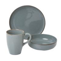AMBITION Juego de Vajilla de Cerámica de estilo vintage para 4 personas, juego de desayuno de 12 Piezas – 4 Platos 19 cm, 4 Cuencos, 4 Tazas– Vajillas Completas Modernas – Apta para Lavavajillas - details 1