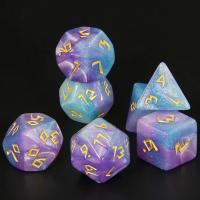 Juego De Dados Poliedros DND 7 Piezas Acrílico Colores Mezclados Y Brillo Juegos De Mesa RPG Souvenir Entretenimiento - details 19