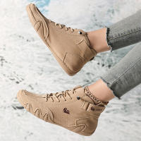 Botas De Invierno Para Mujer Impermeables Cómodas Y Calientes Con Peluche De Lana Microfibra De Cuero Botas Cortas Casuales - details 4