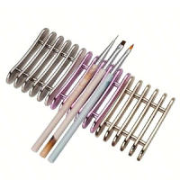 Soporte Para Pinceles De Uñas De 5 Compartimentos Organizador De Herramientas De Manicura Para Pinceles De Gel UV Y Pintura De Uñas - details 1