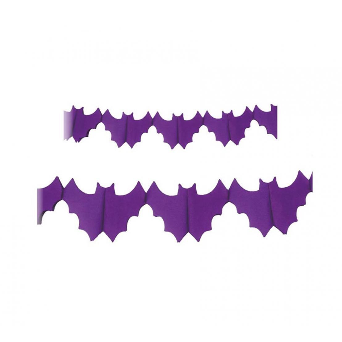 Partilandia Guirnalda de Murciélagos morados Halloween de 3 m