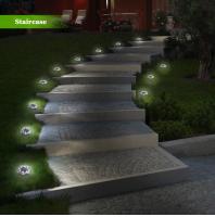 Luces De Jardín LED Impermeables Para Paisaje Exterior Luz Solar In-Ground Para Patio Camino Césped 4 Piezas Material De Acero Inoxidable - details 6