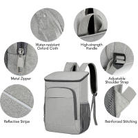 Mochila De Camping Aislada Y Sellada De 30L Para Pícnic Playa Y Excursiones Al Aire Libre Bolsa De Comida Tamaño Grande - details 13