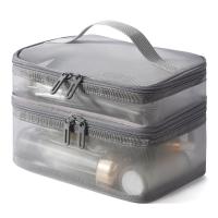 Bolso De Maquillaje Grande Para Viajes Resistente Al Agua Bolsa De Almacenamiento Para Mujer Estilo Casual Cierre De Cremallera - details 11
