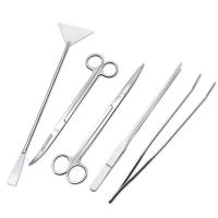 Tijeras Y Pinzas Para Acuario Herramienta De Limpieza Para Plantas De Tanque De Peces Acero Inoxidable Con Porta Herramientas Accesorios Para Acuario - details 1