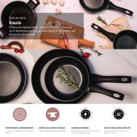 Arcos Serie Kaula Wok Antiadherente 28 cm – Aluminio Forjado con Recubrimiento QuanTanium – Apto para Todo Tipo de Cocinas - full inducción - details 1