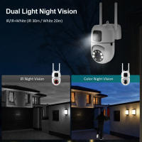 Cámara IP Dual Lente Dual Pantalla WiFi Protección De Seguridad CCTV Vigilancia Video Wireless Monitor Interior Automático PTZ V380 pro - details 6
