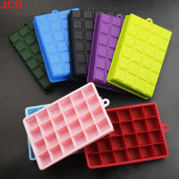 Molde Para Hielo De Silicona Cuadrado Con Tapa / Sin Tapa 24 Huecos Herramienta Auxiliar Para Alimentos Queso Gelatina Cubitos De Cocina Cocktail - details 5