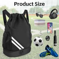 Bolsa deportiva de gimnasio con cordón, bolsa impermeable con bolsillo para mujeres y hombres, kit de viaje para senderismo, escuela, estudiantes, bolsa de polietileno al aire libre, natación - details 4
