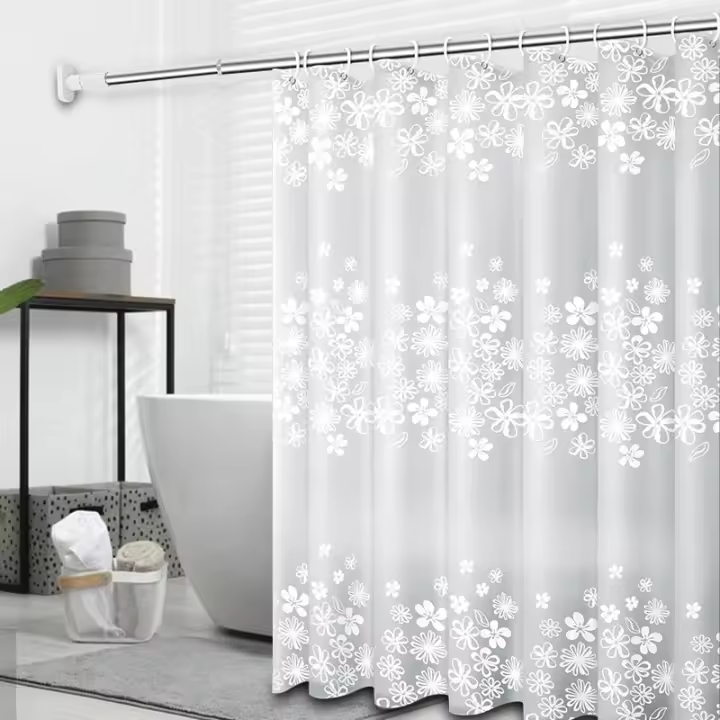 Cortina de Ducha impermeable, curtain Partition a prueba de Moho, Cortina para Puerta de baño, Cortina de Ducha con separación Seca y húmeda,Para Duchas y Baños. - 1