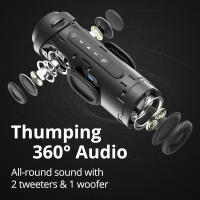 Altavoz Portátil Tronsmart T7 30W, máximo 36W Bluetooth 5.3, luces LED y protección IPX7 contra el agua, potente bajo con sonido estéreo de alta fidelidad 360°, altavoz inalámbrico para exteriores con ecualizador para fiestas y viajes - details 0