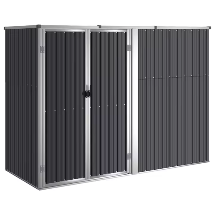 vidaXL Cobertizo Herramienta Acero Galvanizado Cubierta Exterior Color Antracita,  Gris,  Marrón y mas - 1