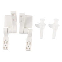 Paquete De 1 Pared De Inodoro En Plástico Blanco Con Tapa Y Resorte Reemplazo Con Tornillos Y Tornillos Apto Para Inodoros Y Baños Herramienta Pequeña - details 19