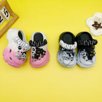 Clogs Gradient De Colores Para Niños Y Niñas Con Tirantes En Blanco Y Negro Antideslizantes EVA Cómodo Para Todas Las Estaciones - details 8