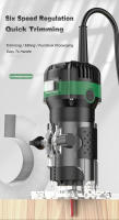 Fresadora profesional para madera de 800W - Cortadora eléctrica de 6 velocidades para grabar, ranurar y proyectos de bricolaje con fresa de 6.35mm - details 1
