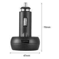 Voltímetro Digital Para Coche Universal 12V 24V Con Cargador USB Medidor De Tensión Y Temperatura Pantalla LED Instalación Frontal Material ABS Y Componentes Electrónicos - details 9