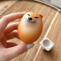 Decoración Creativa De Shiba Inu En Forma De Huevo Realista Para Escritorio PVC Regalos Divertidos De Navidad Para Oficinas Y Hogares - details 1
