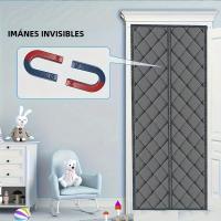 Cortina De Puerta Magnética Para Invierno Fácil De Instalar Diseño De Forro Y Bordes Ampliados Ahorro De Energía Todo El Año Decoración Para El Hogar Tamaño W90cm*H210cm - details 1