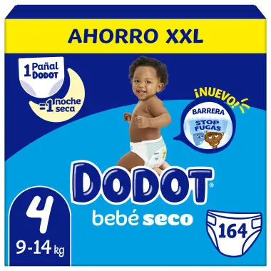 Pañales Dodot Talla 4 Mega Box XXL 164 Uds – Máxima Protección y Ahorro para el Día a Día Dodot - 1