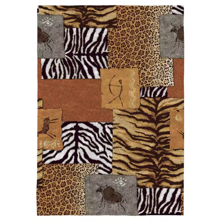RUGS&RUGS - Alfombra decorativa KAMPALA marrón. Varios tamaños disponibles. - 1