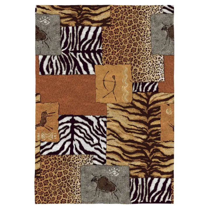 RUGS&RUGS - Alfombra decorativa KAMPALA marrón. Varios tamaños disponibles. - 1
