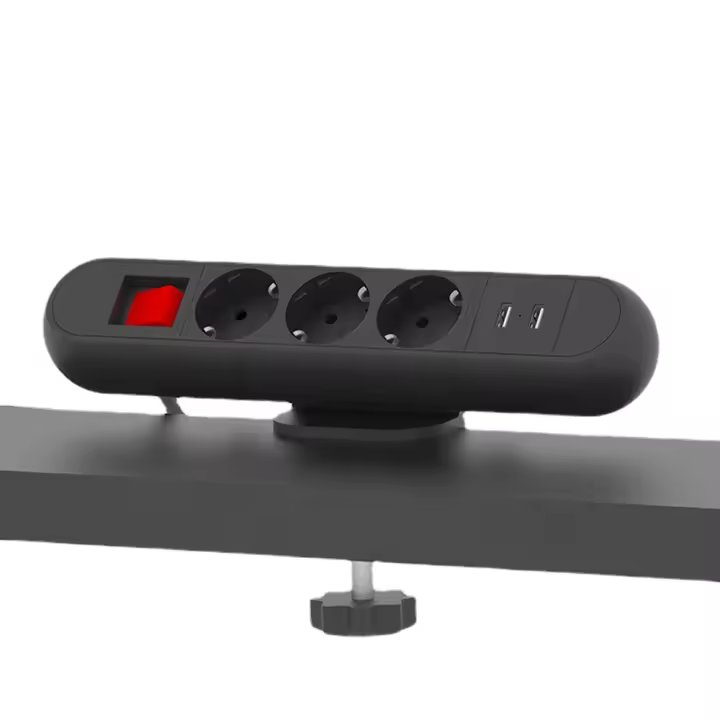 Enchufe Inteligente Con USB Melery EU Plug Socket Para Oficina Y Cocina Clip De Mesa Extensión De Cabello De 2m Protección Contra Sobrecargas - 1