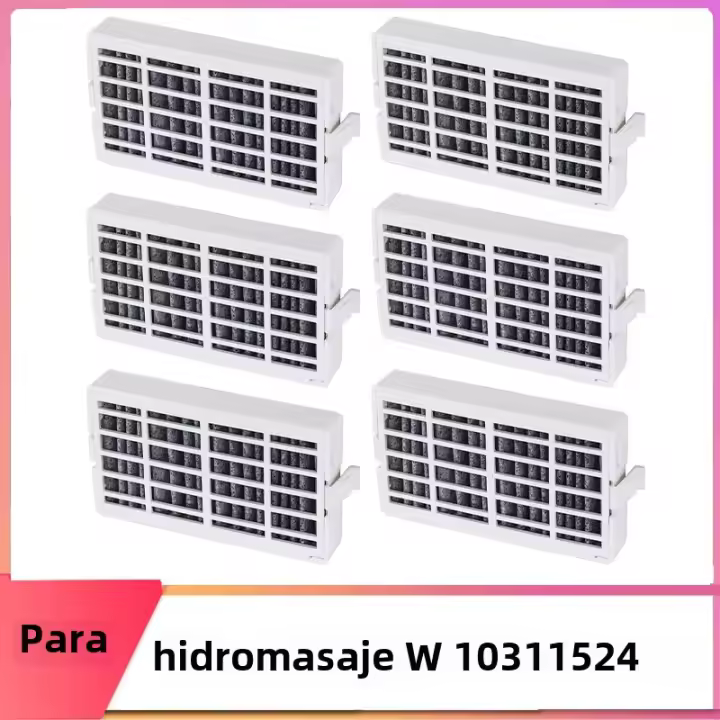 Filtro De Aire Para Refrigerador Whirlpool 6pcs Activado Carbón Para Deodorización Partes Compatible Con W10311524 AIR1 W10315189 W10335147 Color Oscuro - 1