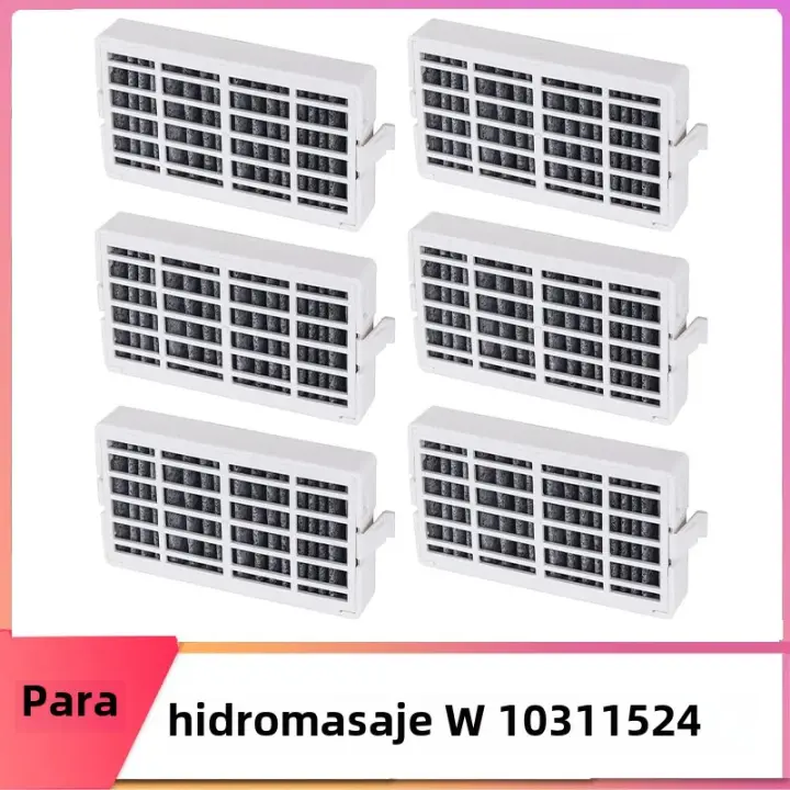 Filtro De Aire Para Refrigerador Whirlpool 6pcs Activado Carbón Para Deodorización Partes Compatible Con W10311524 AIR1 W10315189 W10335147 Color Oscuro - 1