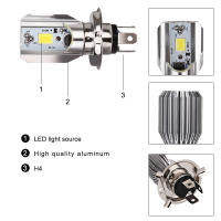 Faros De Motocicleta LED Ba20d 6000K H6 Bombilla De Moto Accesorios Para Yamaha Honda Luz De Scooter 12V Venta Individual - details 3