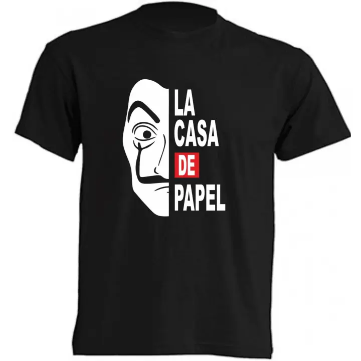 Camiseta La Casa de Papel   - | Algodón | Manga Corta - Tejido tubular, sin costuras laterales. - Punto liso - 1