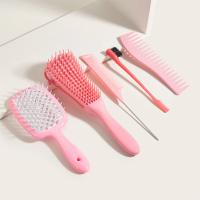 Set De 5 Peine Desenredante Para Cabello Largo Y Corto Peine De Masaje Capilar Doble Borde Para Cabello Seco Húmedo Rizado Y Recto - details 3