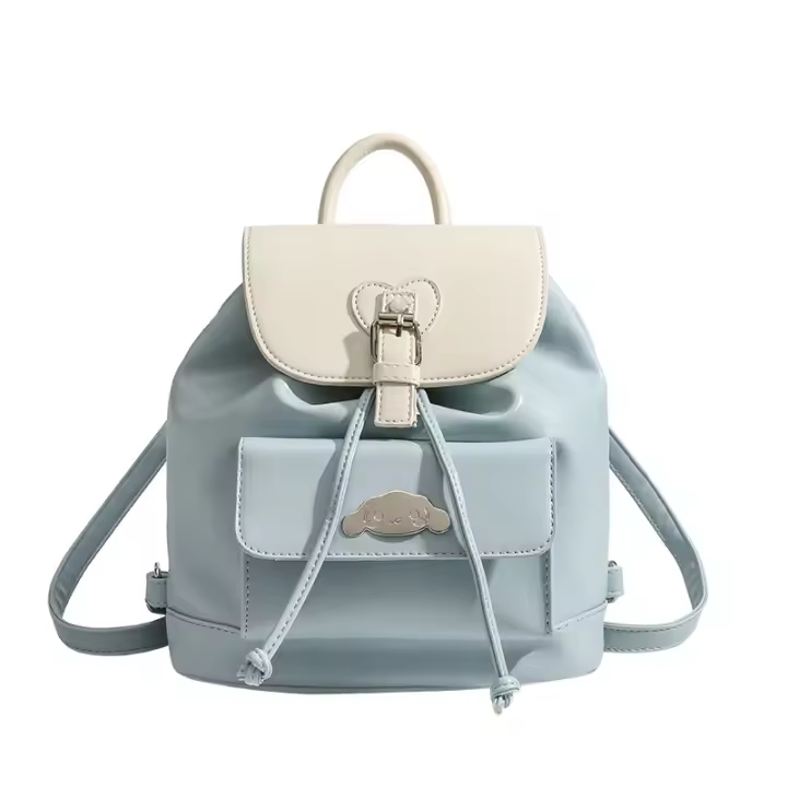 Bolso pequeño azul y blanco nuevo 2023 para salir, linda mochila con diseño de perro canela para mujer, mochila pequeña de moda versátil de verano - 1