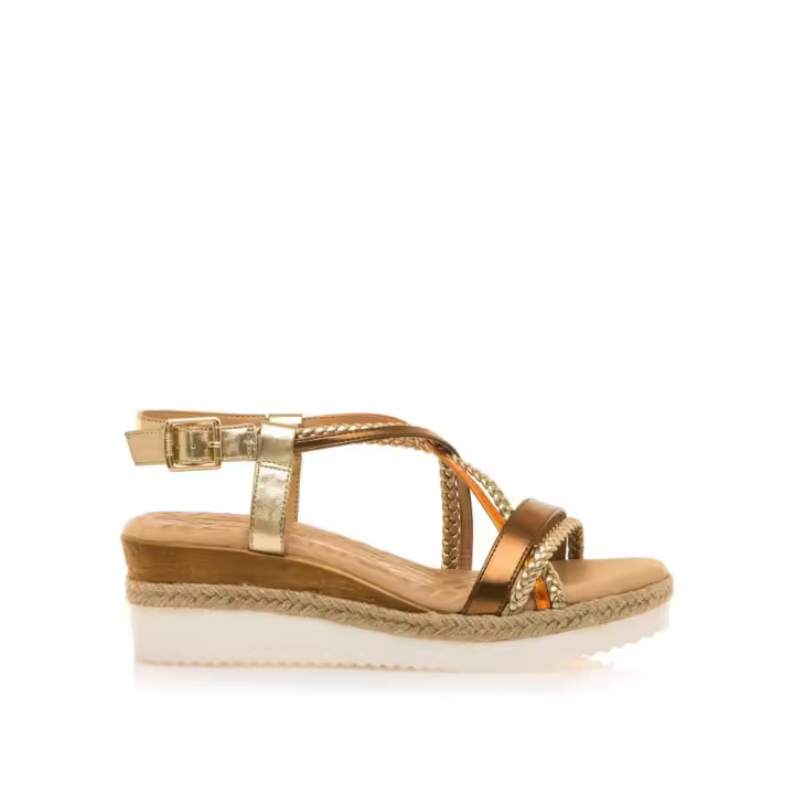 Sandalias marca Mustang modelo 59612-C56095 para mujer en color metal - 1