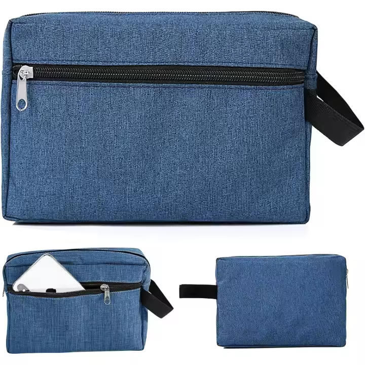 Neceser para hombre, neceser de viaje portátil, tela Oxford, impermeable y resistente a arañazos, con cremallera. - 1