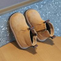 Botas De Niños Y Niñas Para Otoño Invierno Antideslizantes De Cuero Suave Con Plush Abajo Botines Casuales Para Niños - details 5