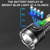 Linterna Portátil Recargable LED Potente IPX4 Impermeable 4 Modos 500LM Iluminación Exterior Para Senderismo Escalada Emergencia - details 5