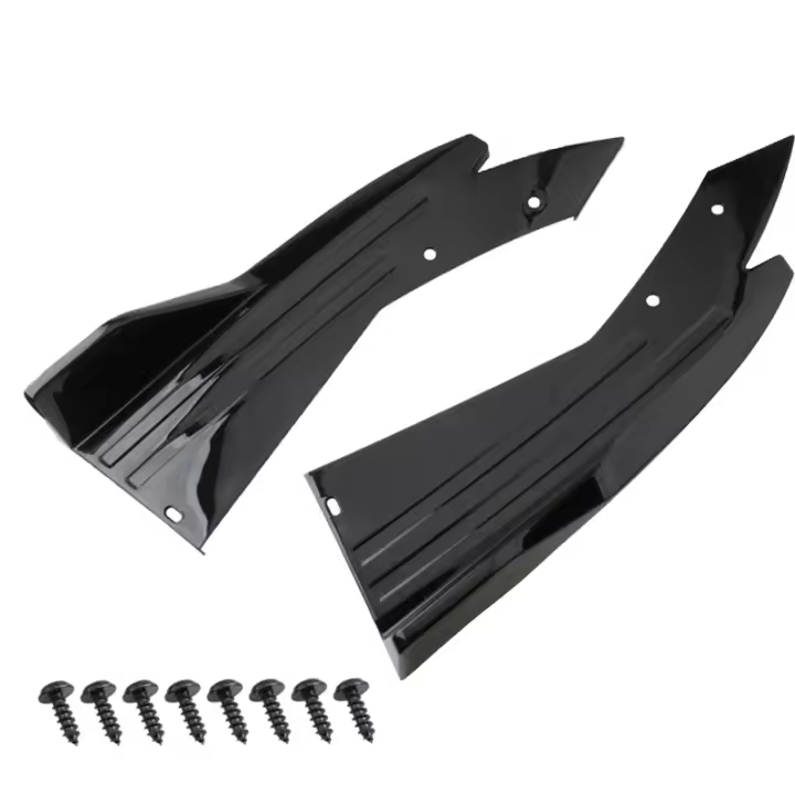 Par De Spoiler De Parachoques Trasero Para Coche Universal Fibra De Carbono Protección Anti-Choque Difusor De Borde De Pies Delanteros Y Aretes - 1