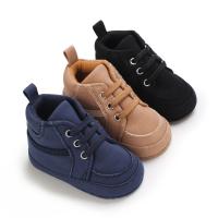 Zapatos De Bebé Para Niños Y Niñas De 0 a 18 Meses Alta Top Casual Suela Suave Deportivos Antideslizantes Fabricado Con Lona Y Cork - details 1
