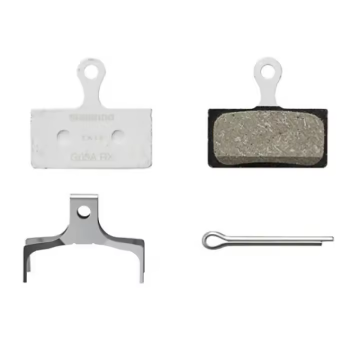 SHIMANO | Pastillas De Freno Resina G05A - Juego de pastillas de freno SHIMANO G05A E-bike orgánicas Xtr/Deore Xt/Slx/Alfine.
Compatible con pinzas: BR-M9000, BR-M9020, BR-M987, BR-M985, BR-M8100, - 1