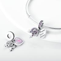 Encantos De Pareja De Niño Y Niña Platinados Con Circonia Para Pulsera O Collar Joyería Para Mujer Pendiente Clásico De Moda Vintage Romántico - details 83