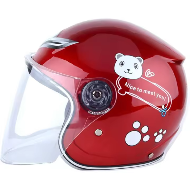 Casco de Bicicleta para niños, ergonómico, cálido, a prueba de Viento, helmet de moto, Winte, niños y niños, equipo de Protección para BMX Cycling Scooter - 1