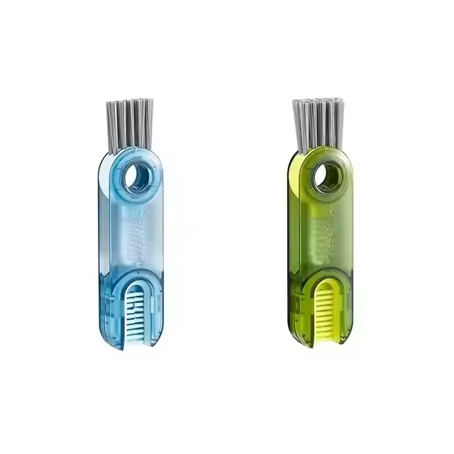 Cepillo De Limpieza Multifuncional 3 En 1 Para Botella Y Vaso Con Forma U Cerdas De Silicona Herramienta De Limpieza Para Rincones - 1