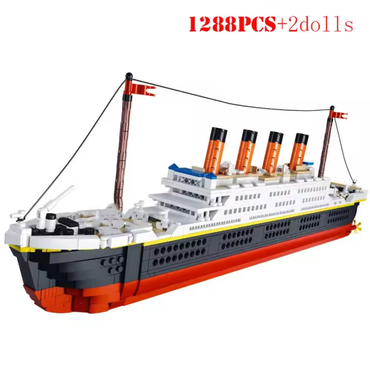 Modelo De Barco Titanic KNEW BUILT Bloques De Construcción Micro Para Niñas Regalo Para Adultos Con Muñecas Kit De Artesanía Decorativa - 1