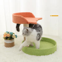 Juguete Para Gatos Grande Arco De Agarre Con Nido Y Plataforma De Salto Integrado Casa De Gatos En Colores Material De Pelo - details 5