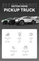 Modelo De Camión Tesla Cybertruck 1/24 Con Sonido Y Luz Vehículo De Montaña Para Niños Juguetes De Metal Y Plástico Regalo Ideal - details 1