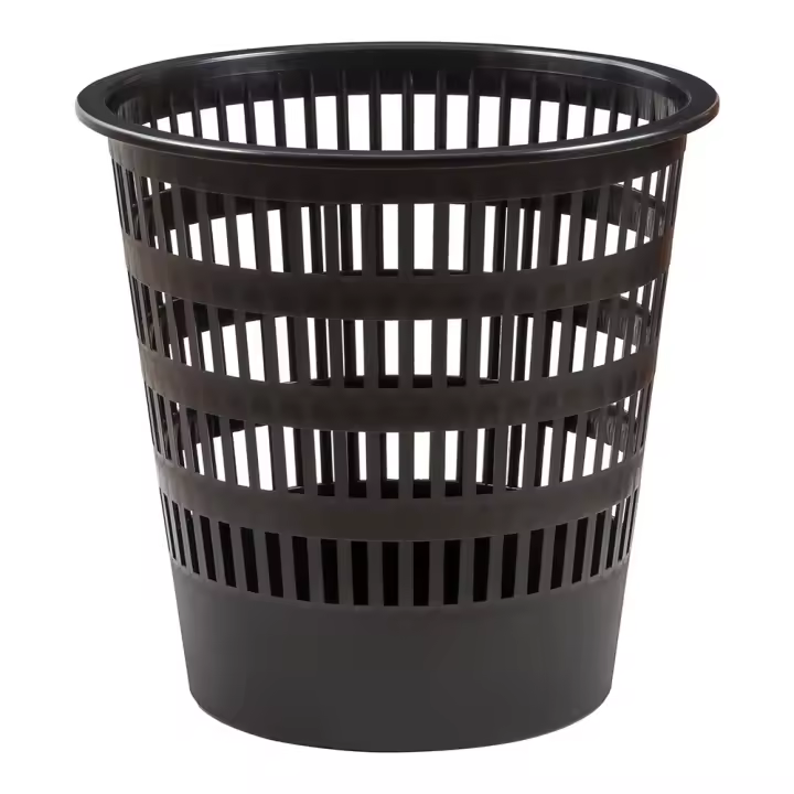 PAPELERA DE 16L CON REJILLA NEGRA FAIBO - 1